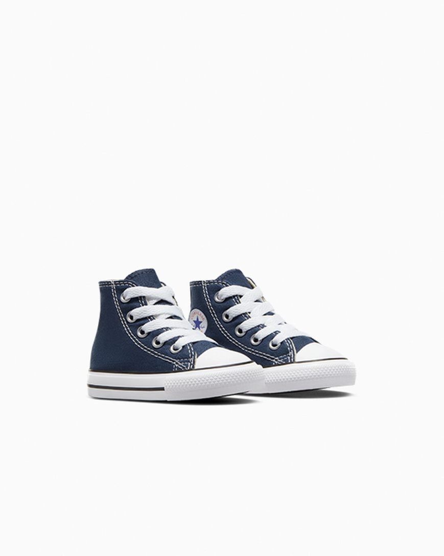 Zapatillas Altas Converse Chuck Taylor All Star Classic Niño Azul Marino | PE 748L0P